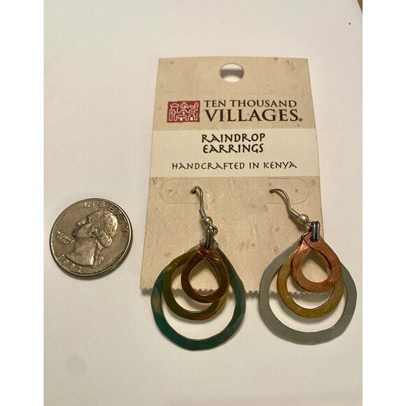 Ten Thousand Villages Handcrated Drop Style Earrings Lot/Bundle of 4 NWT - Picture 4 of 6